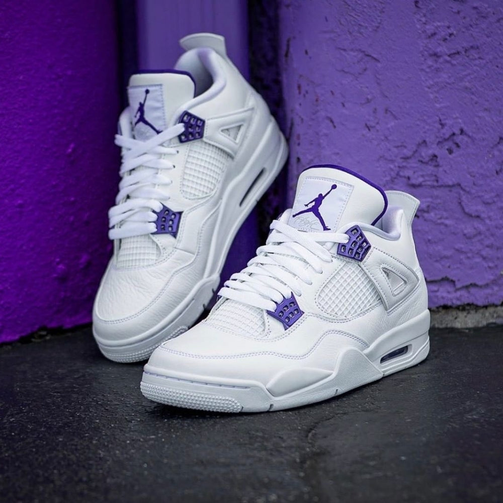 Air Jordan 4 Retro in Purple Metallic - product image from the listing.