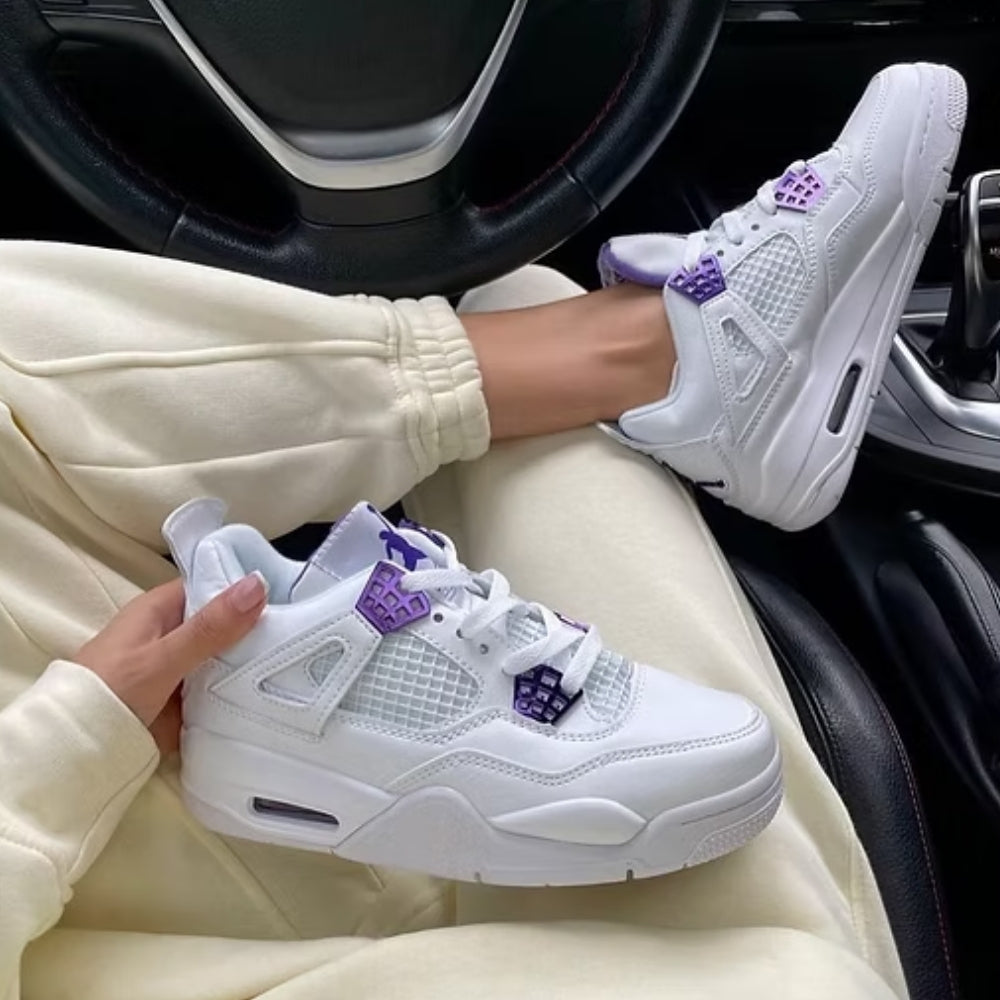 Air Jordan 4 Retro in Purple Metallic - product image from the listing.