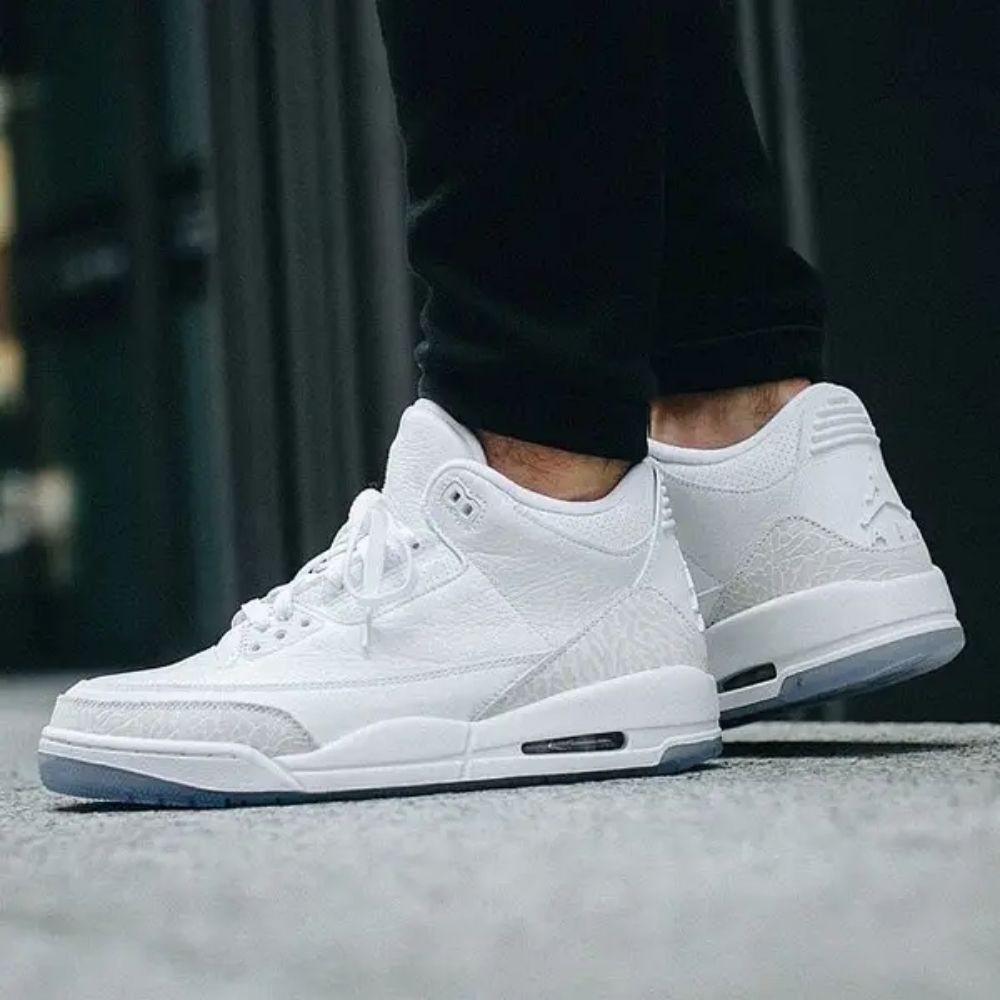 Air Jordan 3 Retro in Pure White - product image from the listing.