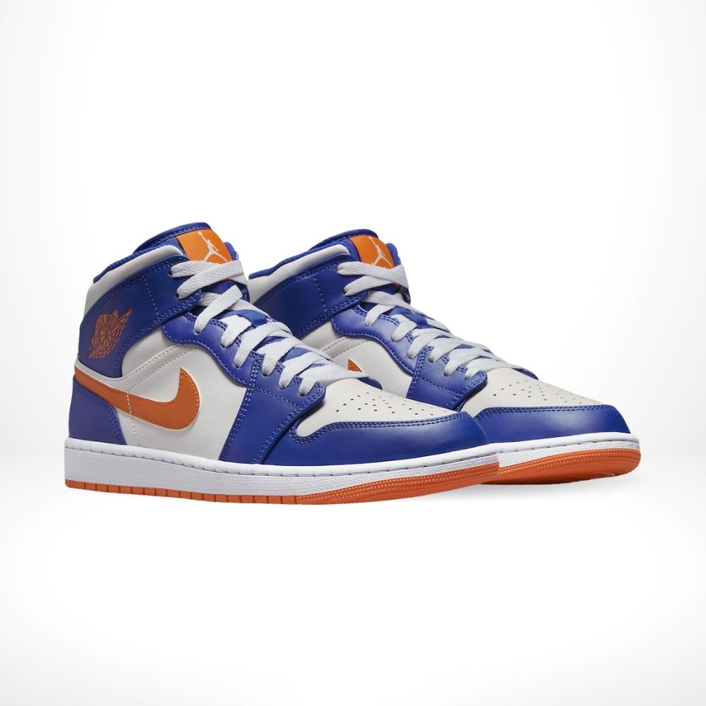 Air Jordan 1 Mid Knicks Game in Royal Orange - product image from the listing.