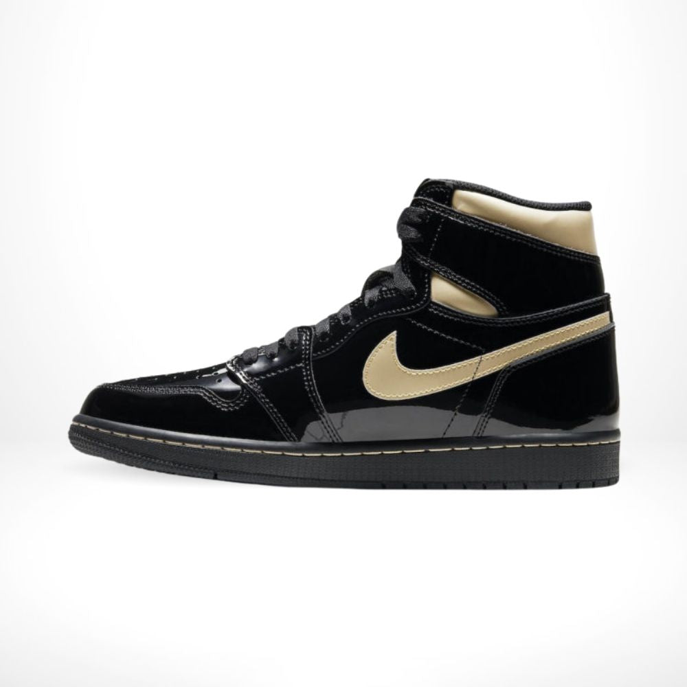 Air Jordan 1 Retro High OG in Black Metallic Gold - product image from the listing.