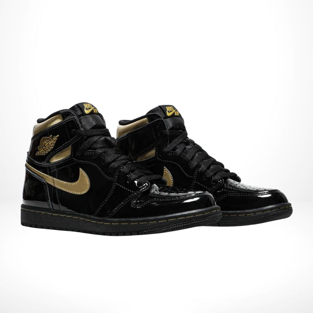 Air Jordan 1 Retro High OG in Black Metallic Gold - product image from the listing.