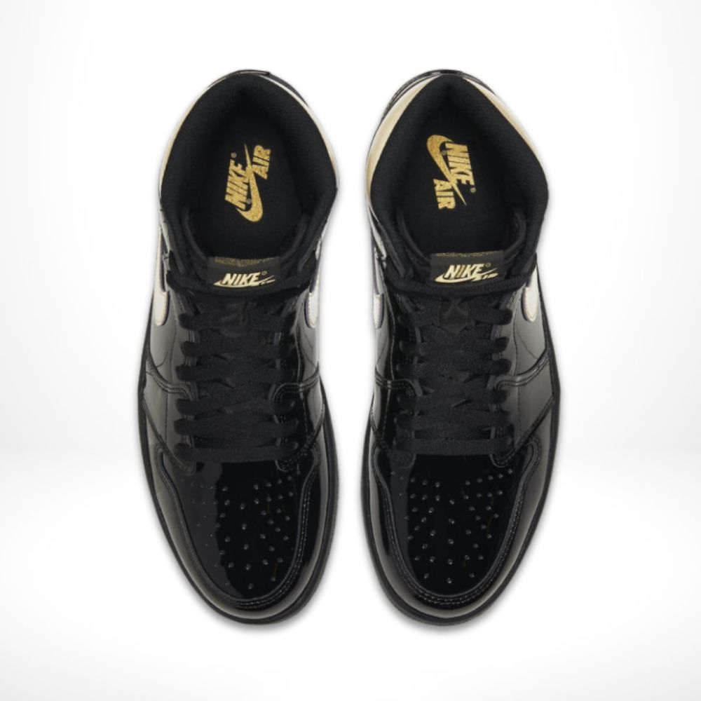 Air Jordan 1 Retro High OG in Black Metallic Gold - product image from the listing.