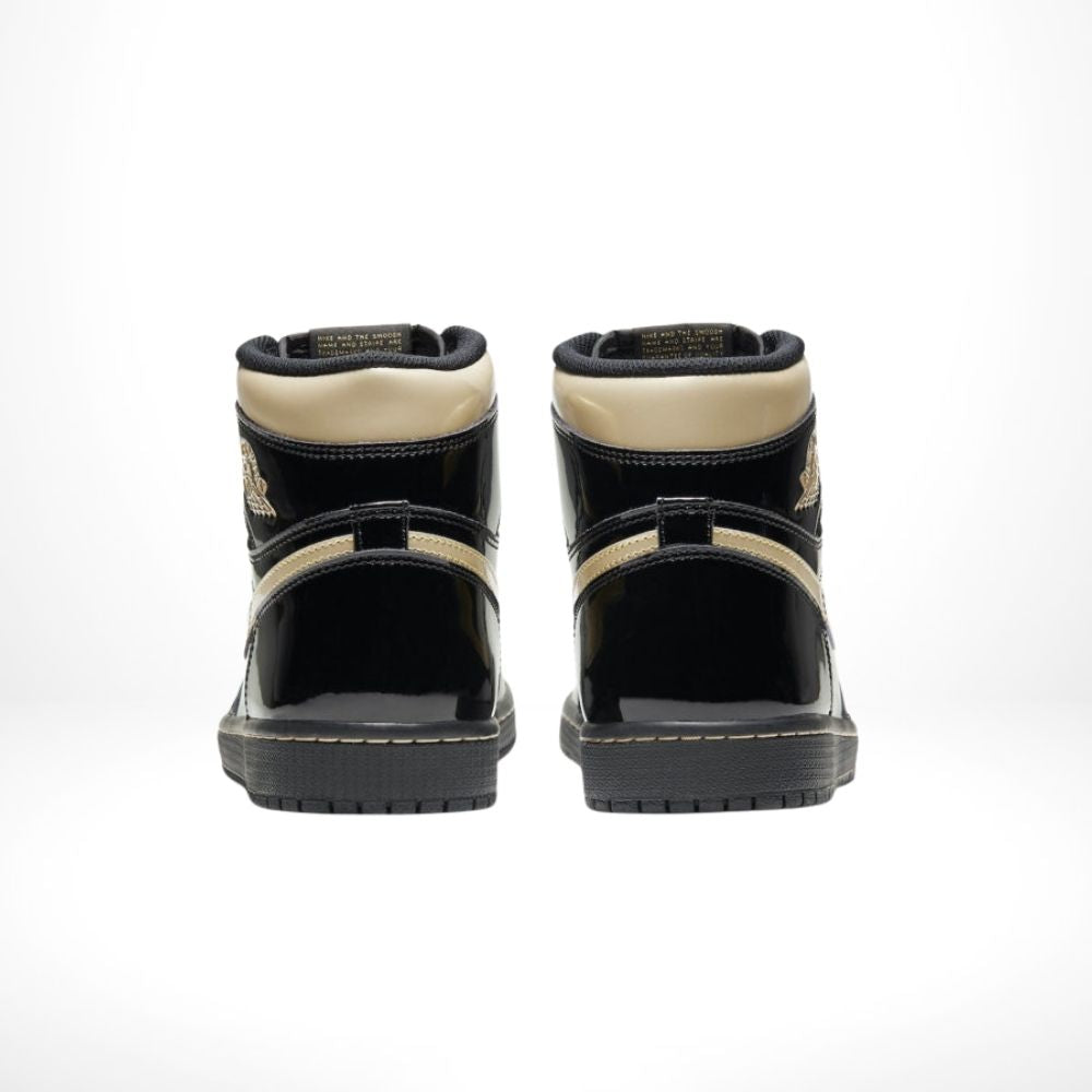 Air Jordan 1 Retro High OG in Black Metallic Gold - product image from the listing.