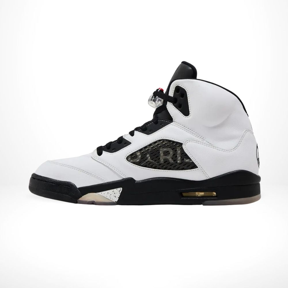 Air Jordan 5 Retro x Paris Saint-Germain Friends n Family in Black White - product image from the listing.