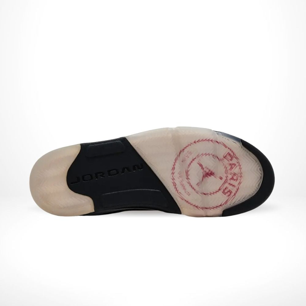 Air Jordan 5 Retro x Paris Saint-Germain Friends n Family in Black White - product image from the listing.