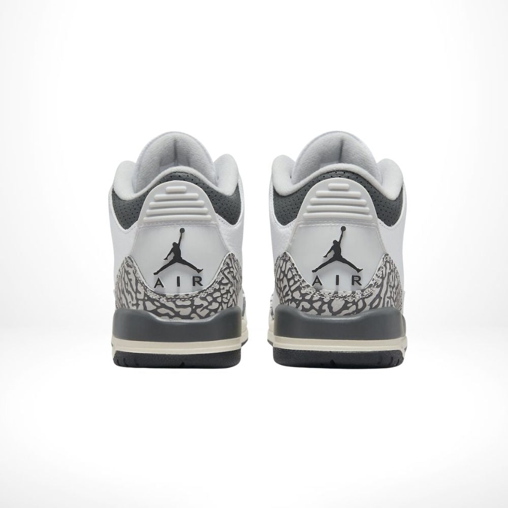 Air Jordan 3 Retro Hide N' Sneak Light Ash in Grey - product image from the listing.