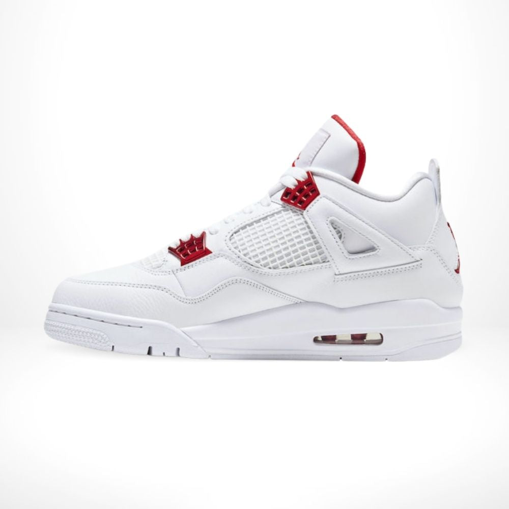 Air Jordan 4 Metallic Pack in White Red - product image from the listing.