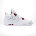 Air Jordan 4 Metallic Pack in White Red - product image from the listing.
