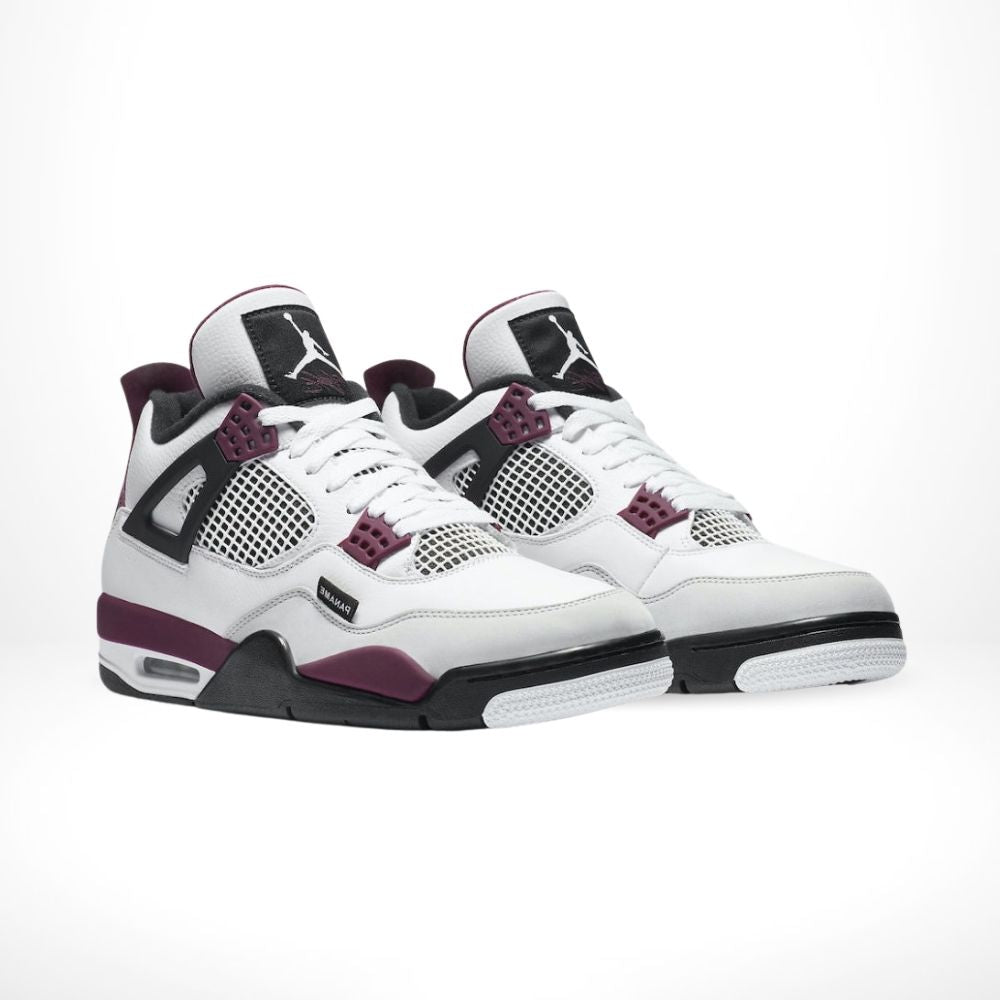 Air Jordan 4 Retro x Paris Saint-Germain in Bordeaux White - product image from the listing.