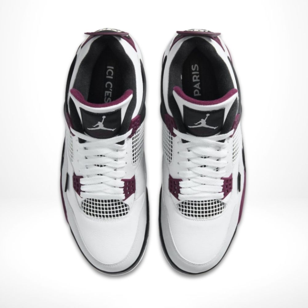 Air Jordan 4 Retro x Paris Saint-Germain in Bordeaux White - product image from the listing.