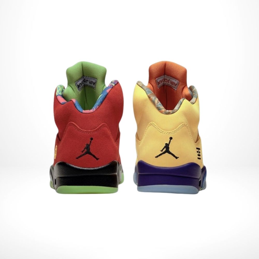 Air Jordan 5 Retro SE What The in Red Yellow - product image from the listing.
