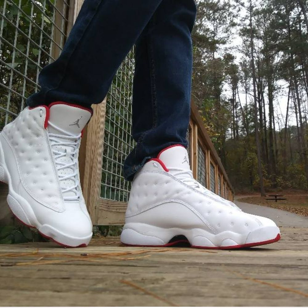 Air Jordan 13 Retro History of Flight in White Red - product image from the listing.