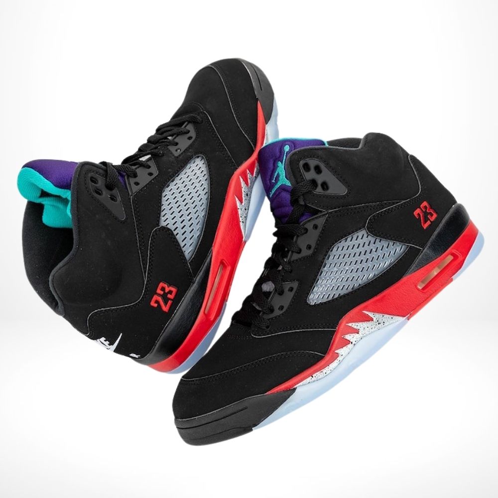 Air Jordan 5 Retro Top 3 in Black Red - product image from the listing.