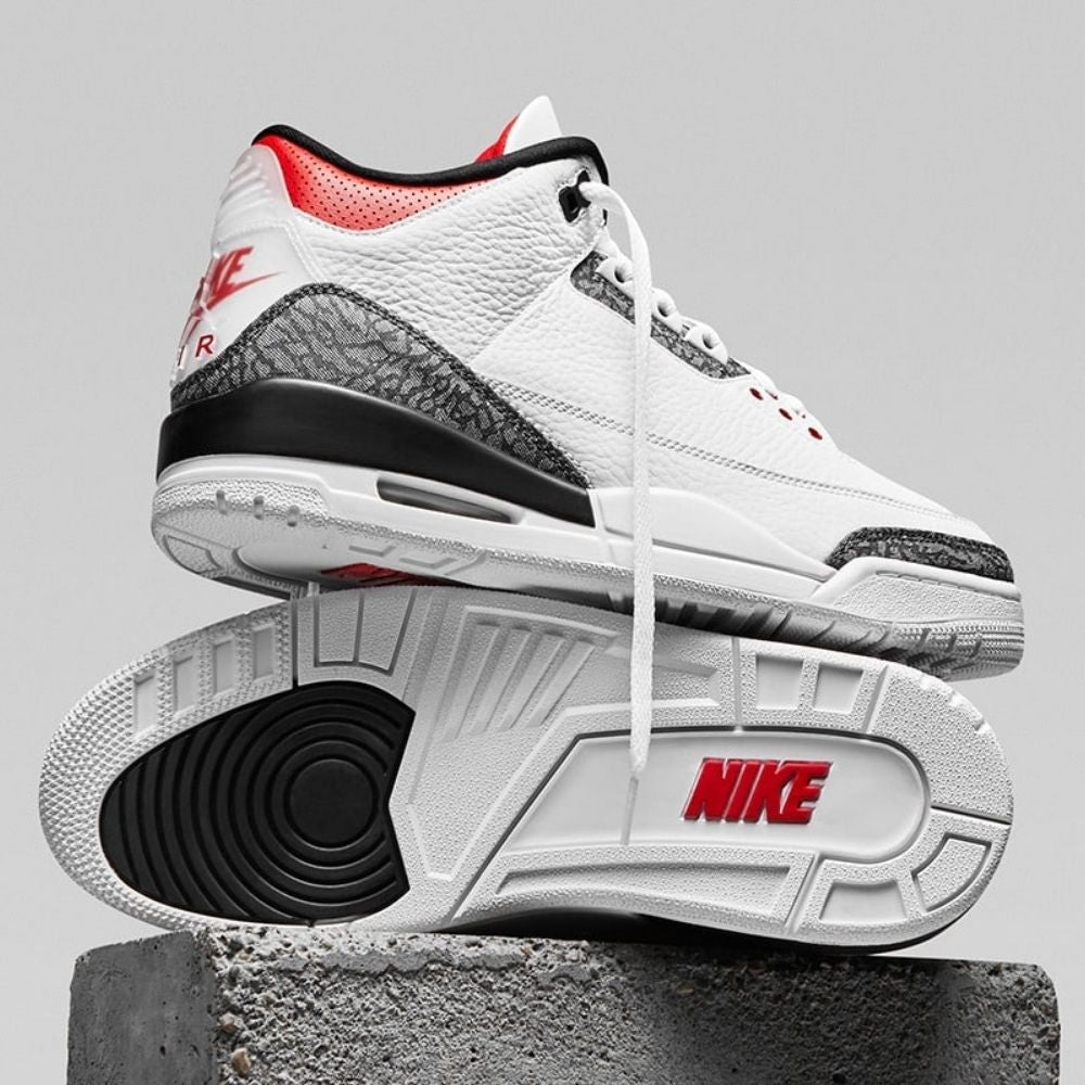 Air Jordan 3 Retro Denim SE Fire in Red - product image from the listing.