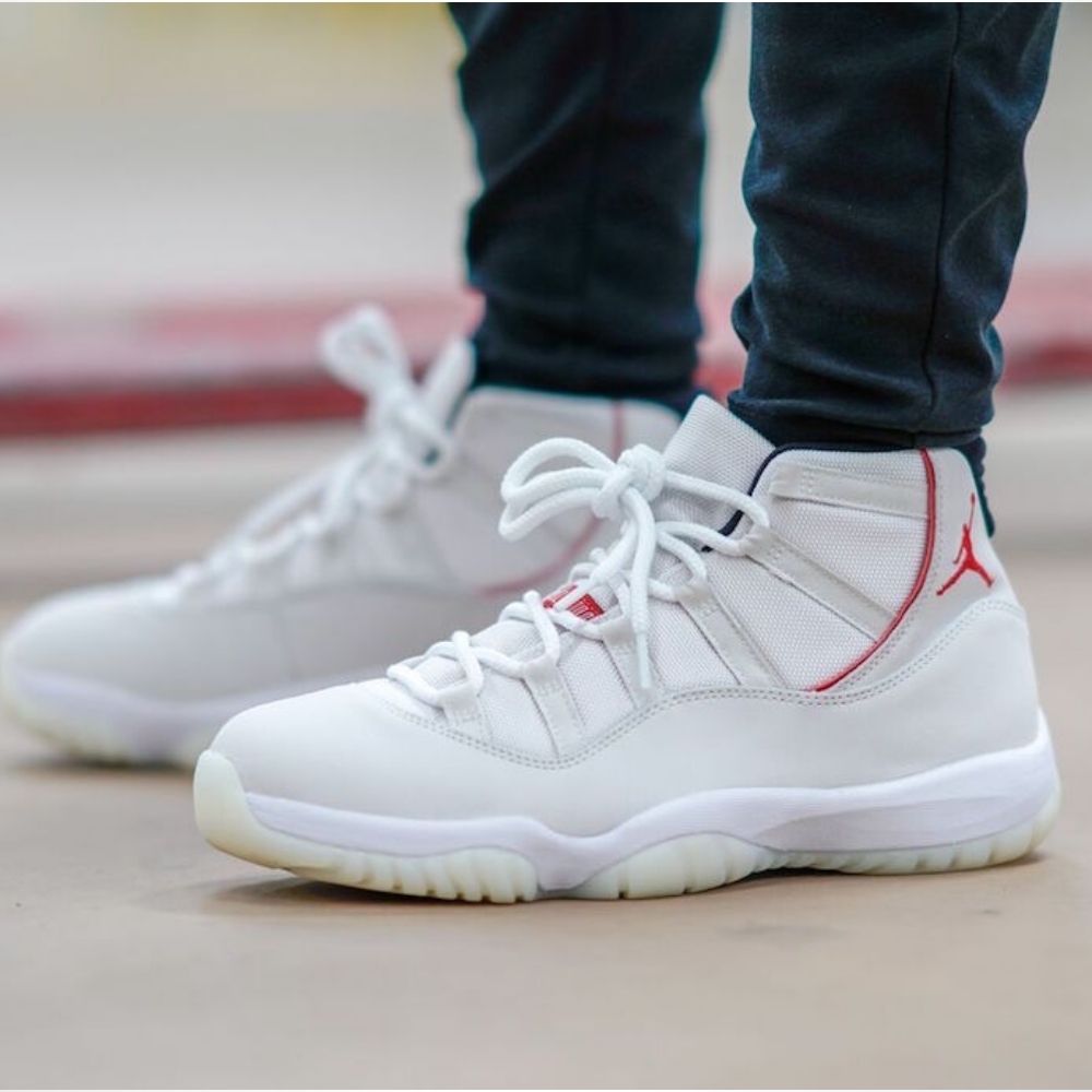 Air Jordan 11 Retro Platinum Tint in Sail - product image from the listing.