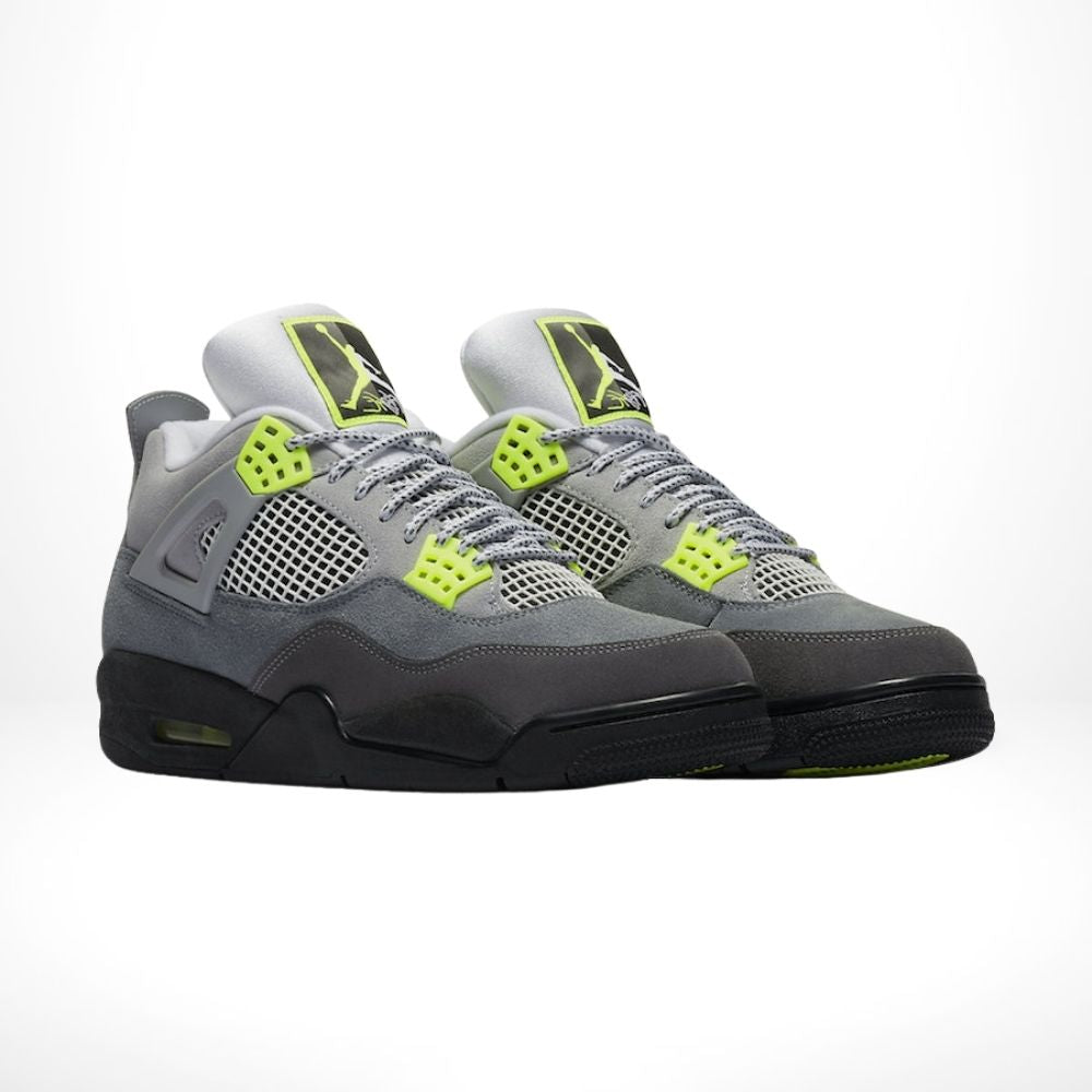 Air Jordan 4 Retro SE Neon 95 in Grey - product image from the listing.