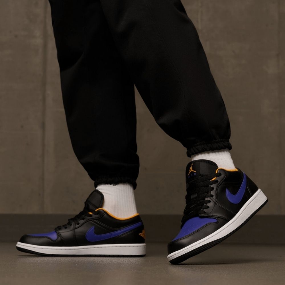 Lakers Dark Concord - Air Jordan 1 Low - product image from the listing.