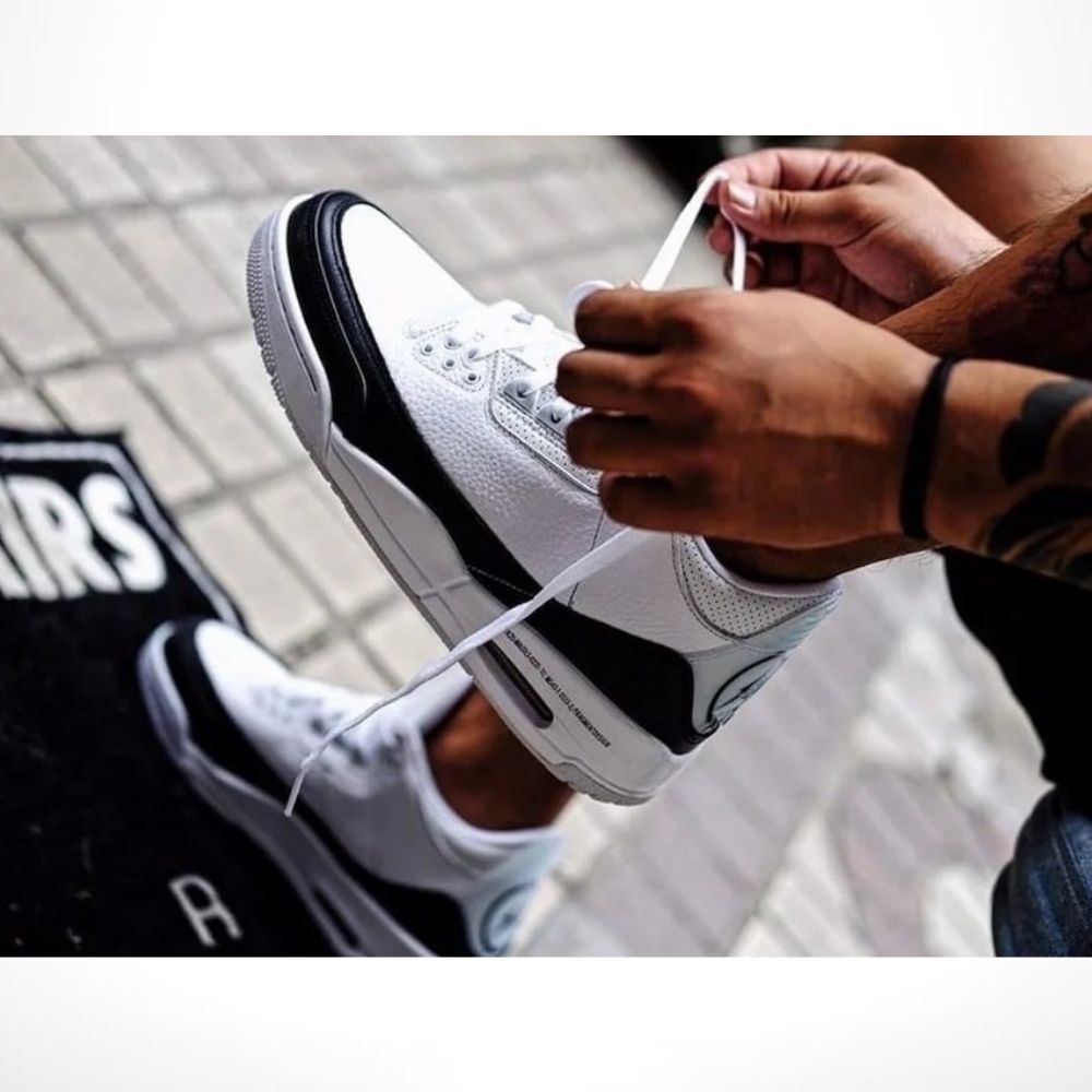 Air Jordan 3 Retro SP x Fragment Design in White - product image from the listing.