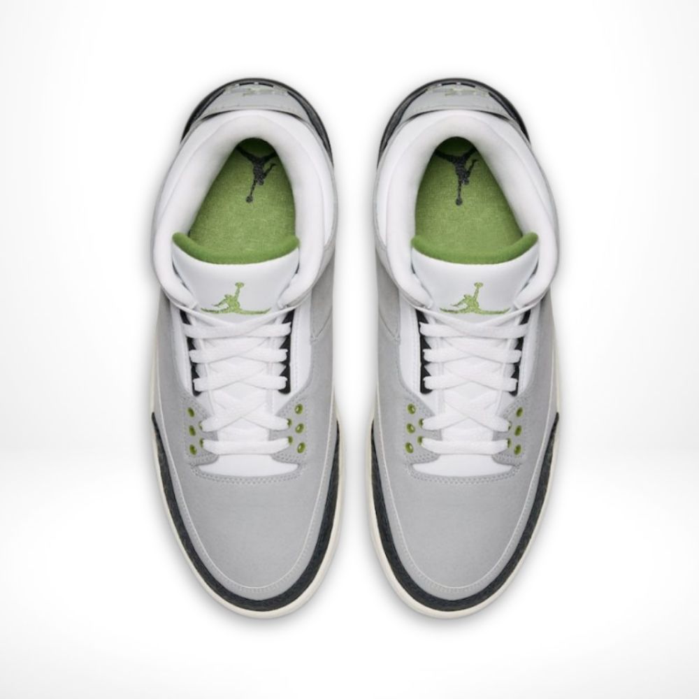 Air Jordan 3 Retro Chlorophyll in Grey Black - product image from the listing.