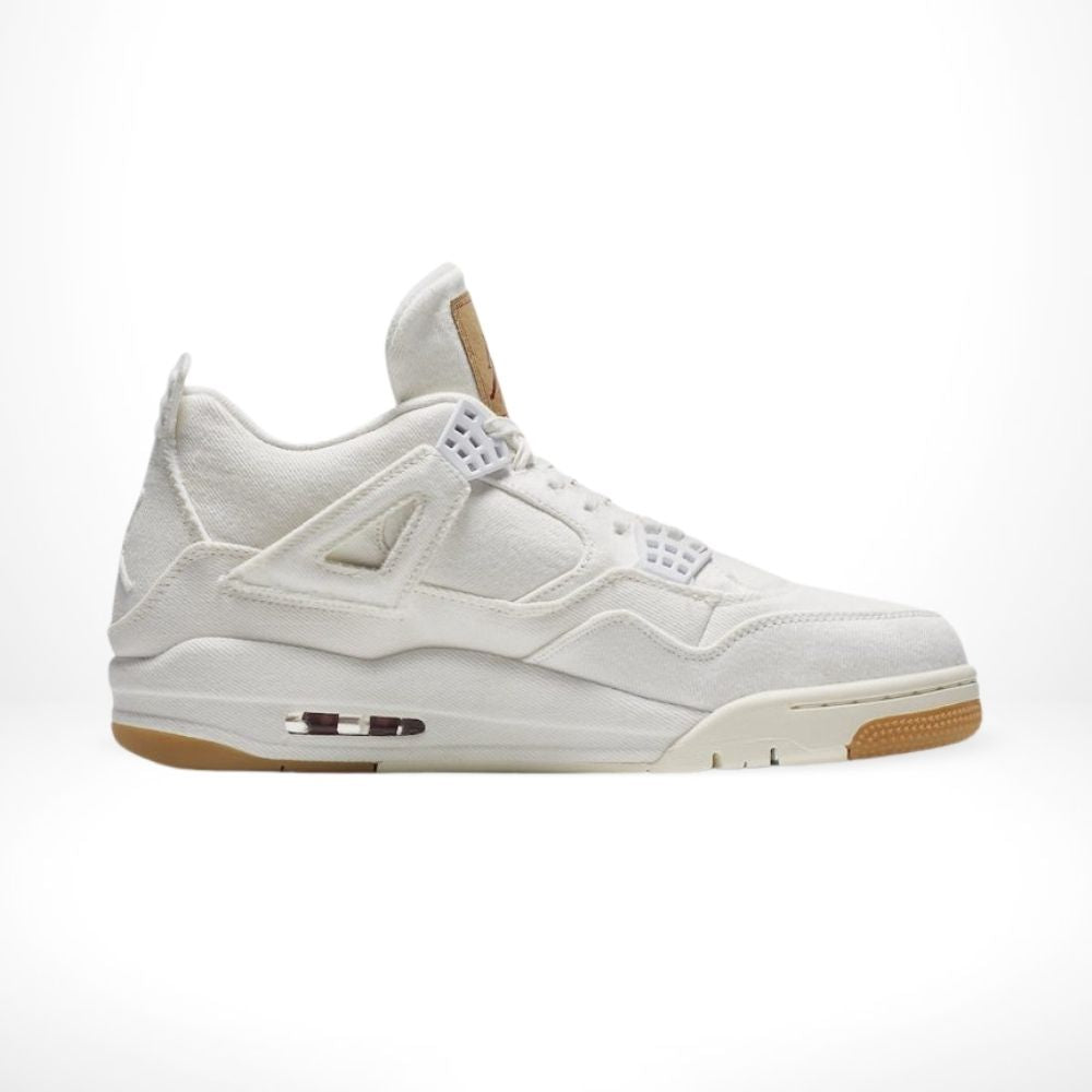 Air Jordan 4 Retro x Levis in White Denim - product image from the listing.