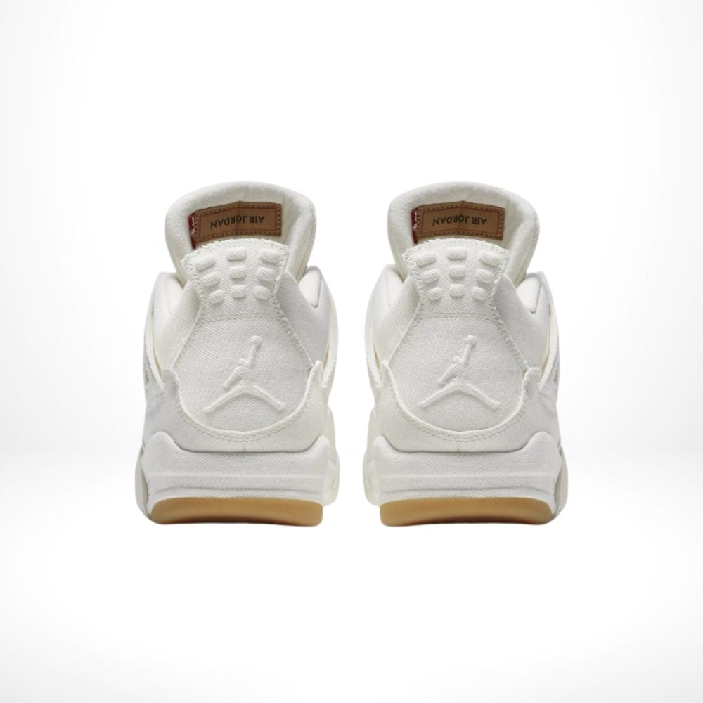 Air Jordan 4 Retro x Levis in White Denim - product image from the listing.