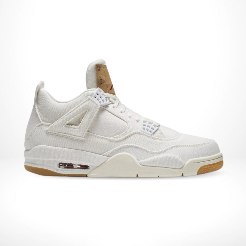 Air Jordan 4 Retro x Levis in White Denim - product image from the listing.