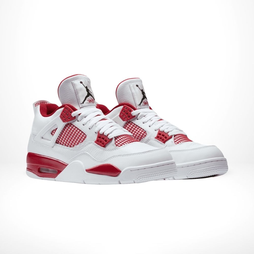 Air Jordan 4 Retro Alternate 89 in White Red - product image from the listing.