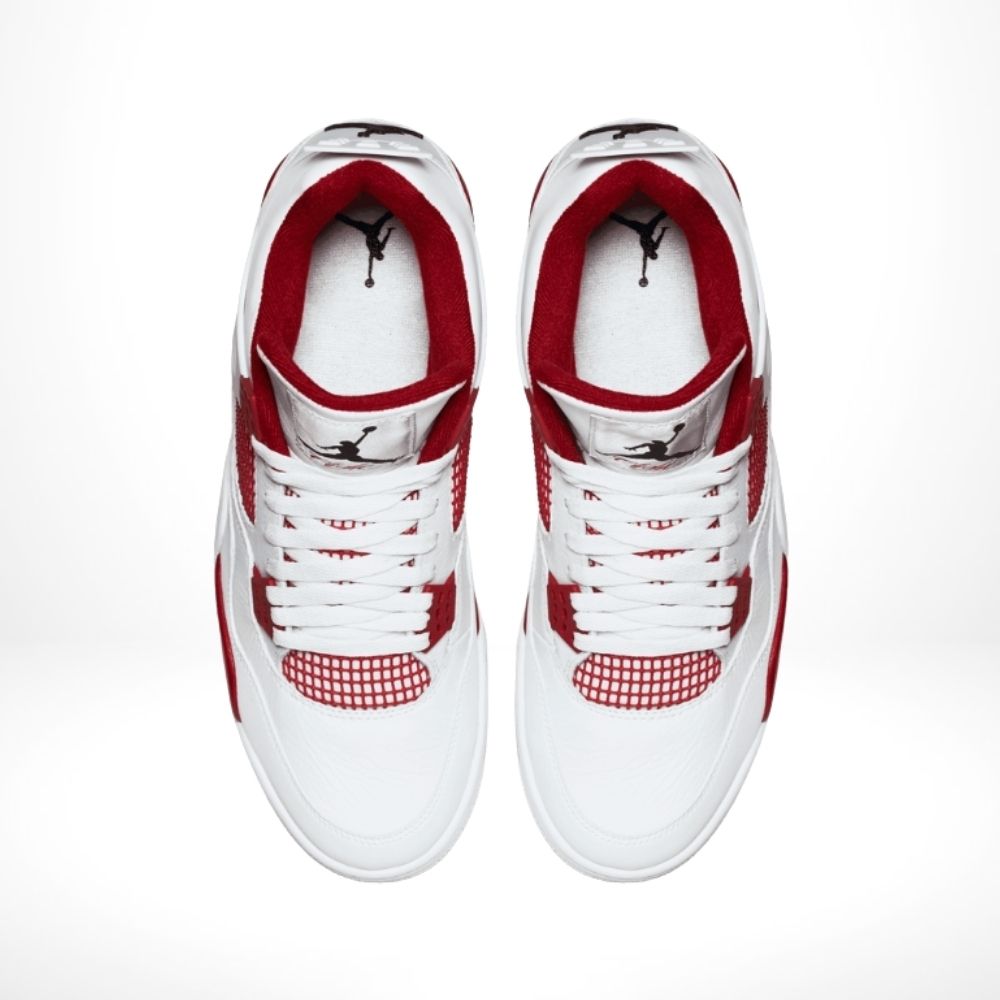 Air Jordan 4 Retro Alternate 89 in White Red - product image from the listing.