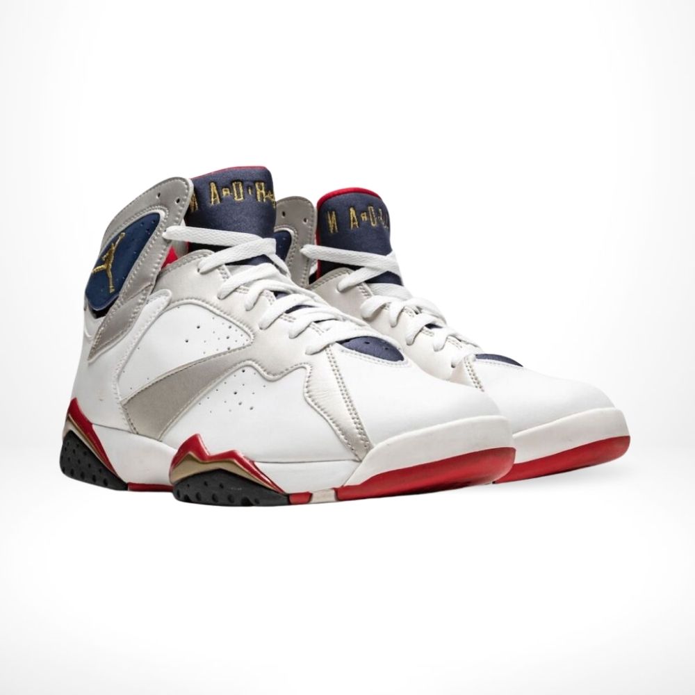 Air Jordan 7 Retro Olympic in White Red - product image from the listing.