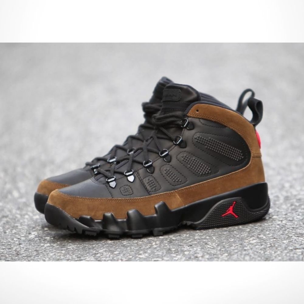 Air Jordan 9 Retro in Olive Black - product image from the listing.