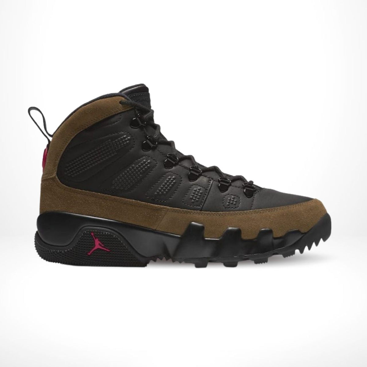 Air Jordan 9 Retro in Olive Black - product image from the listing.