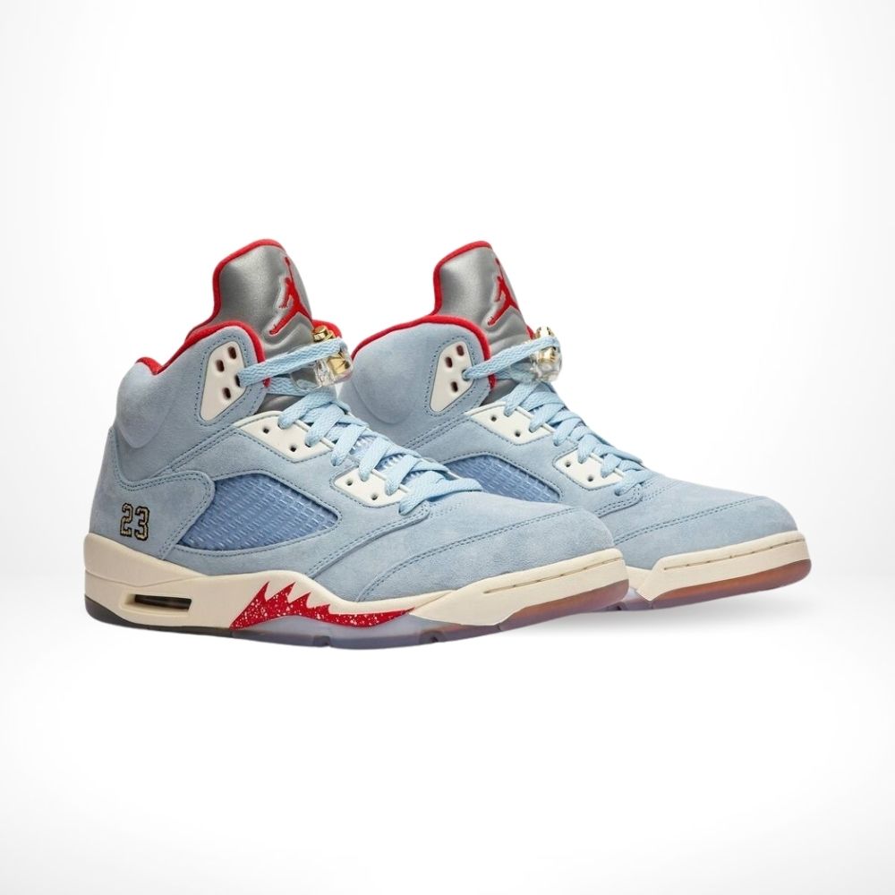 Air Jordan 5 Retro x Trophy Room in Ice Blue - product image from the listing.