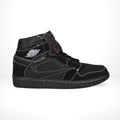 Air Jordan 1 High x Travis Scott in Black Phantom - product image from the listing.