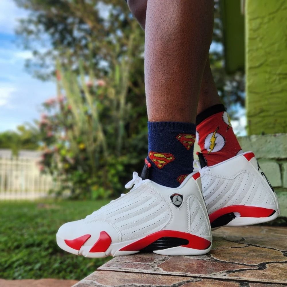 Air Jordan 14 Retro Candy Cane in Red White - product image from the listing.