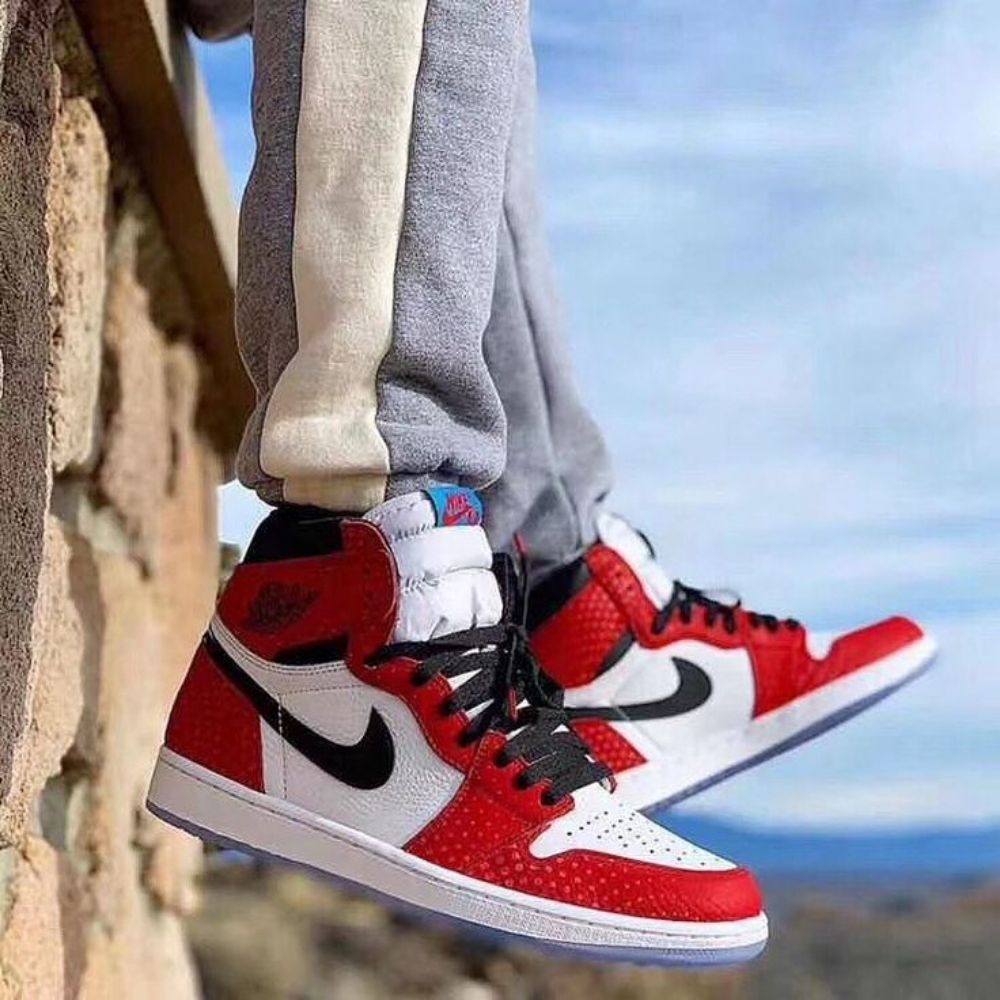 Air Jordan 1 Retro High Spider-Man in Red - product image from the listing.