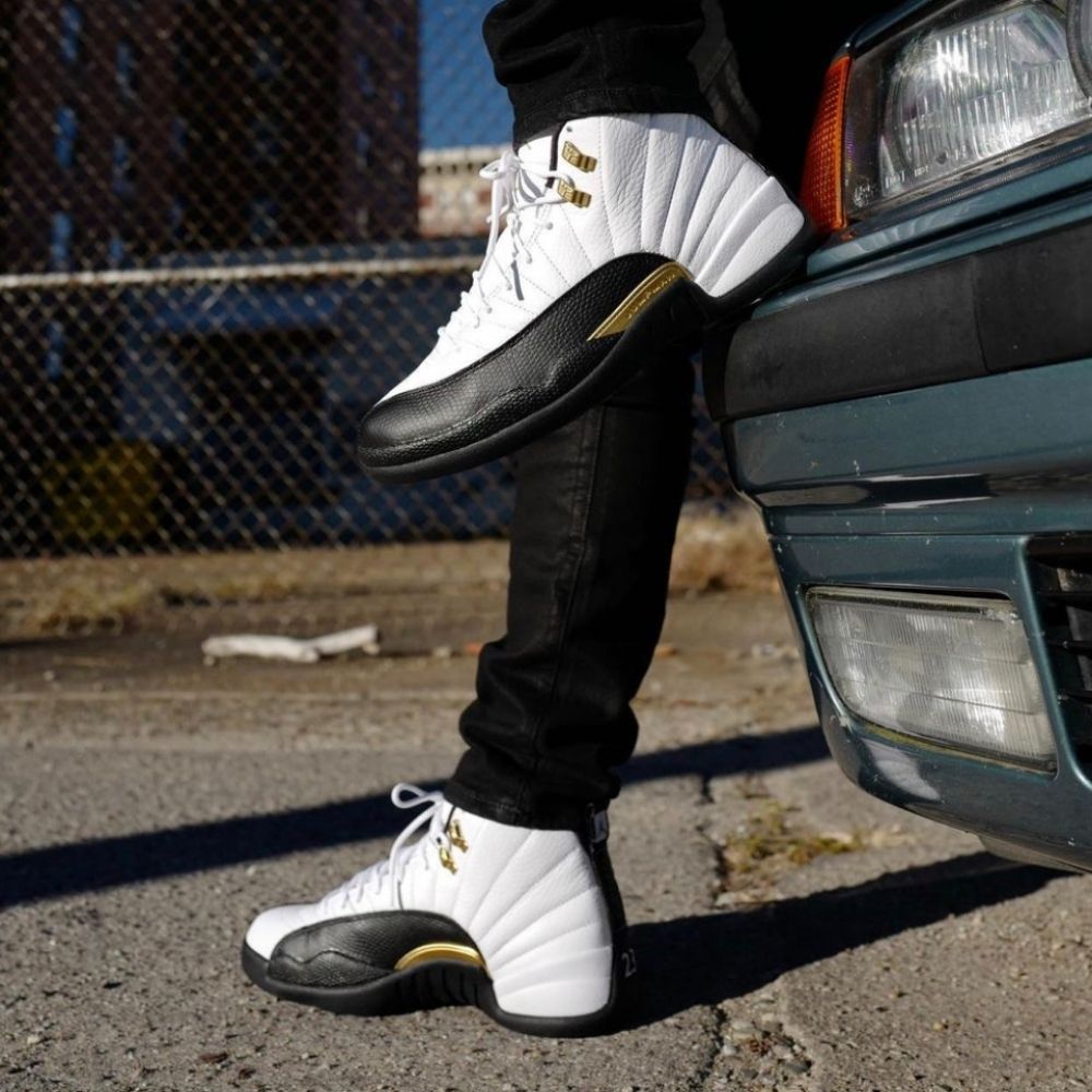 Air Jordan 12 Retro Royalty in Metallic Gold Black - product image from the listing.