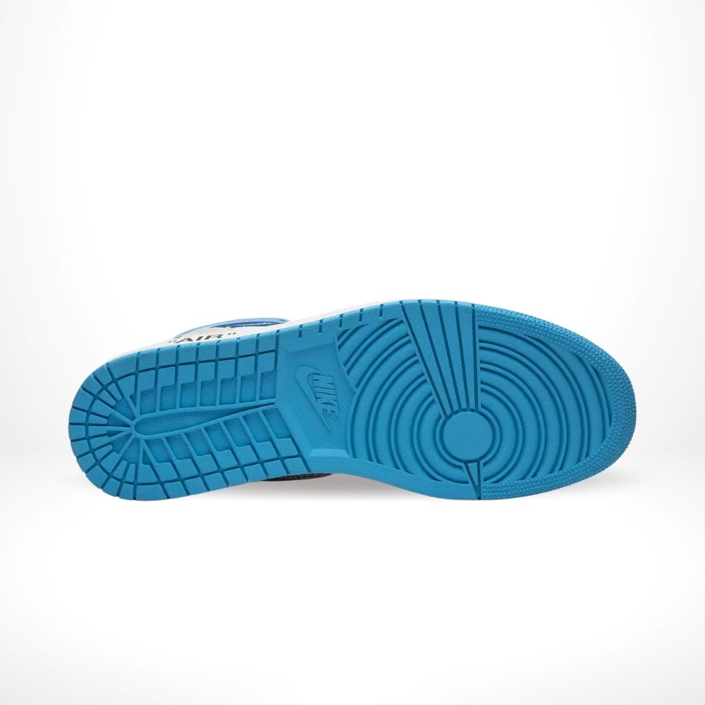 Air Jordan 1 High x in Off White University Blue White - product image from the listing.