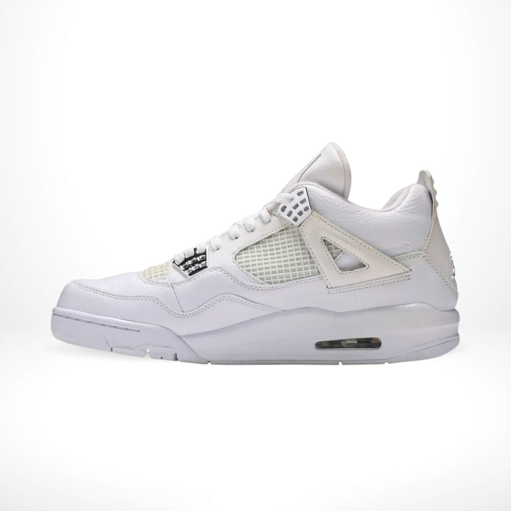 Air Jordan 4 Retro 25th Silver Anniversary in Metallic Silver - product image from the listing.