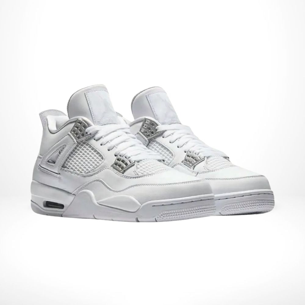 Air Jordan 4 Retro 25th Silver Anniversary in Metallic Silver - product image from the listing.