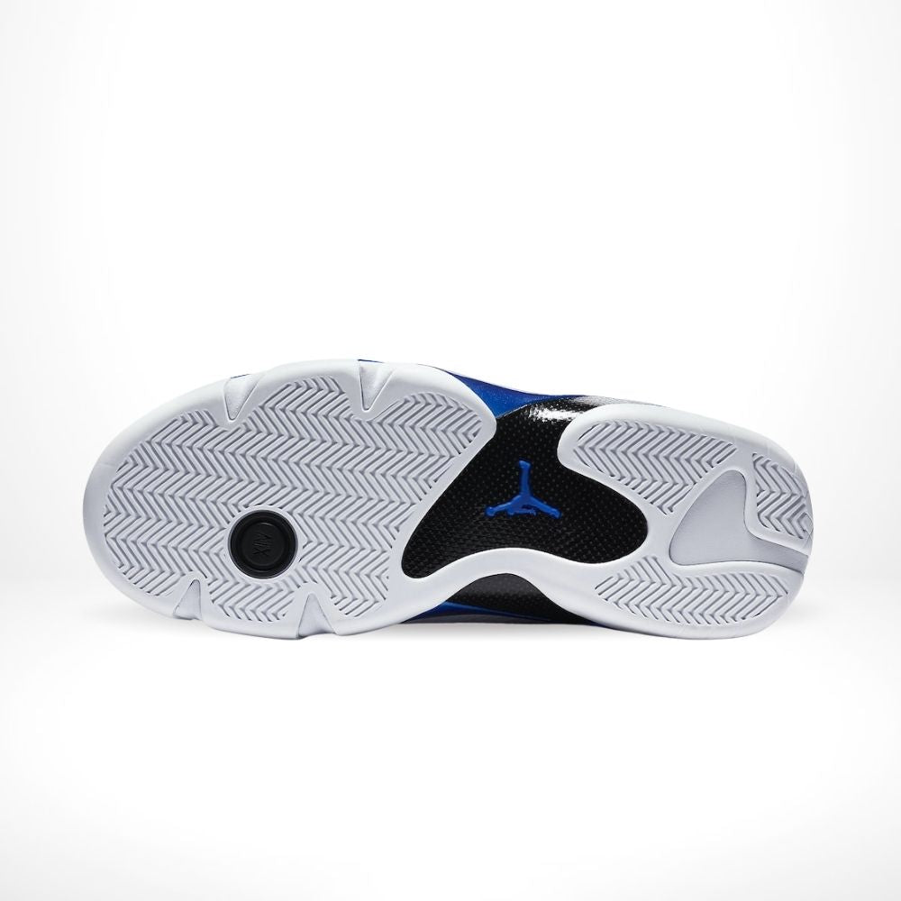 Air Jordan 14 Retro in Hyper Royal White - product image from the listing.