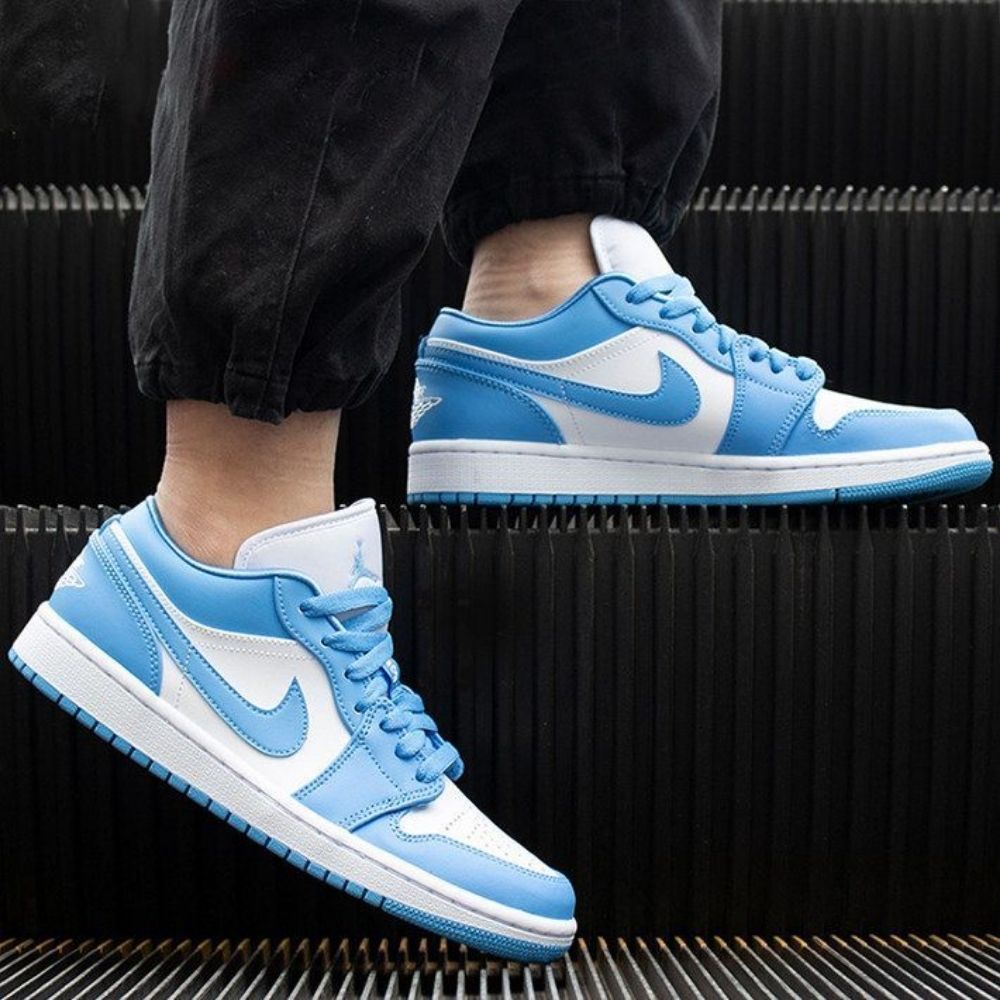 Air Jordan 1 Low OG in White University Blue - product image from the listing.