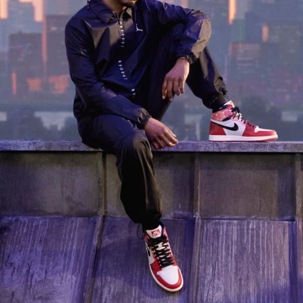 Air Jordan 1 Retro High OG x Spider-Man Across the Spider-Verse in Red - product image from the listing.