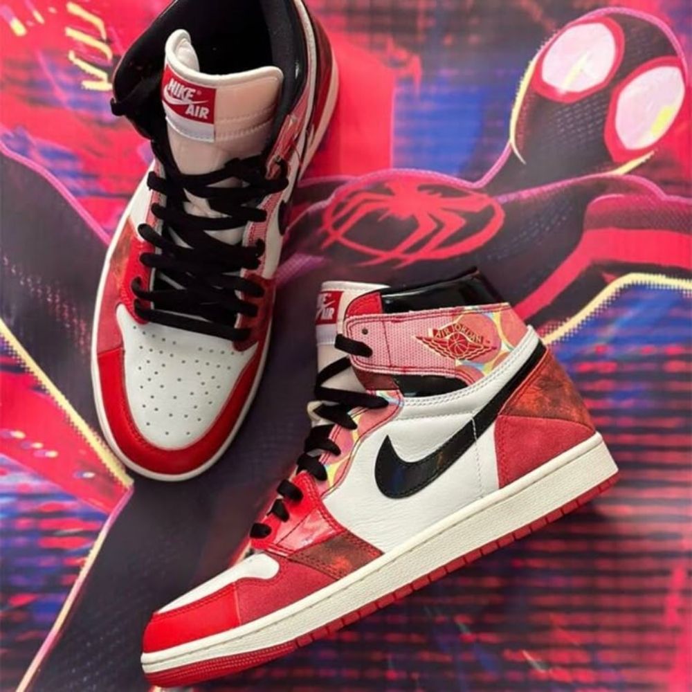 Air Jordan 1 Retro High OG x Spider-Man Across the Spider-Verse in Red - product image from the listing.