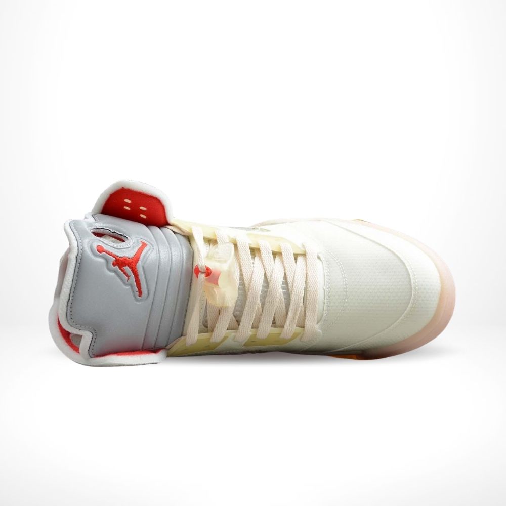 Air Jordan 5 Retro x Off-White in Cream - product image from the listing.