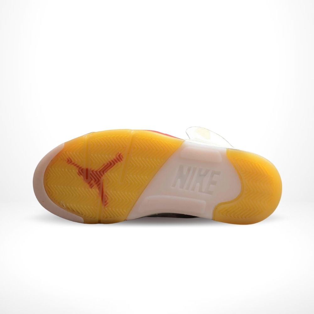 Air Jordan 5 Retro x Off-White in Cream - product image from the listing.