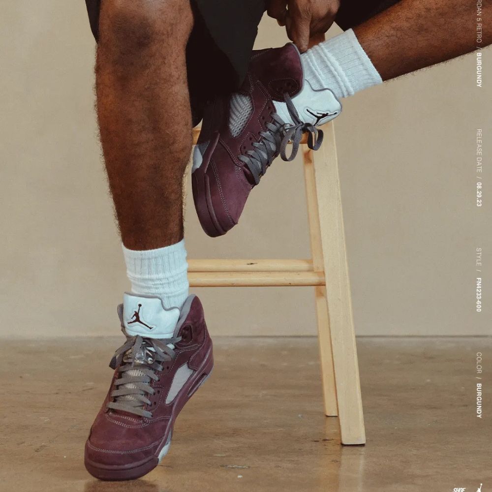 Burgundy - Air Jordan 5 Retro SE 2023 - product image from the listing.