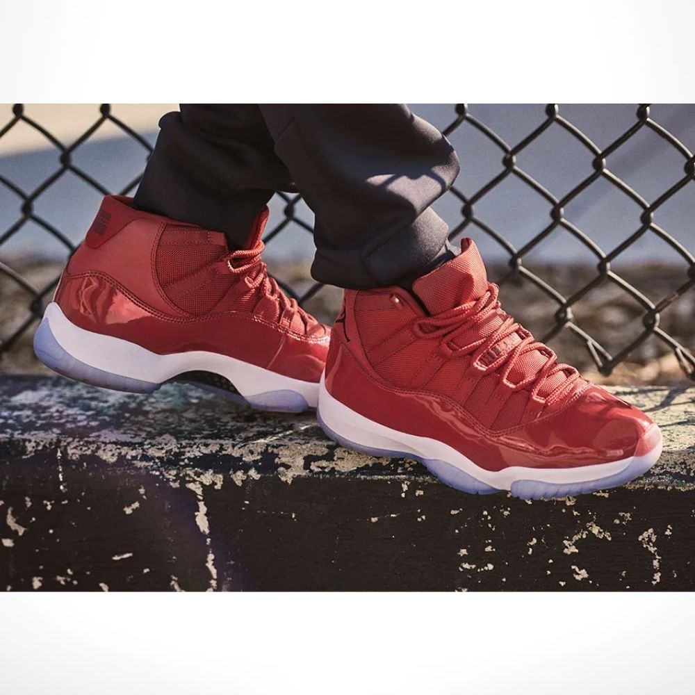 Air Jordan 11 Retro Win Like 96 Gym in Red - product image from the listing.