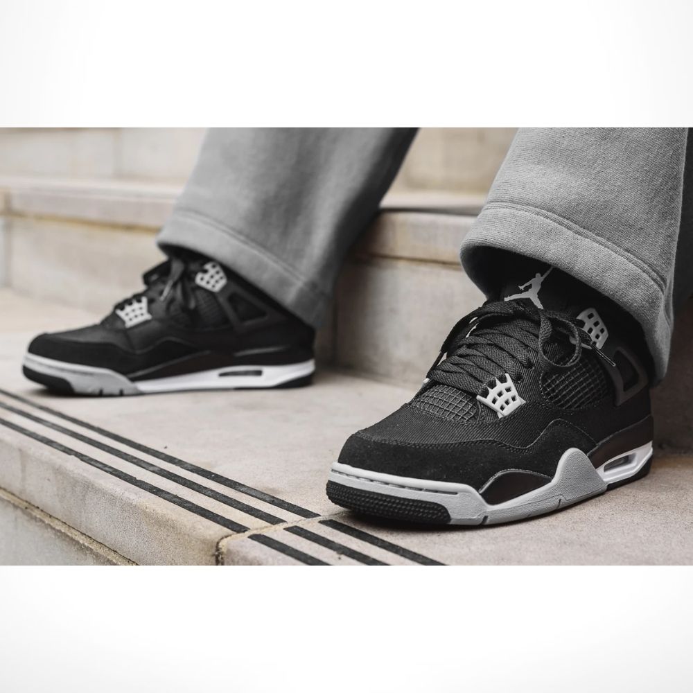 Black Canvas Light Steel - Air Jordan 4 Retro SE - product image from the listing.