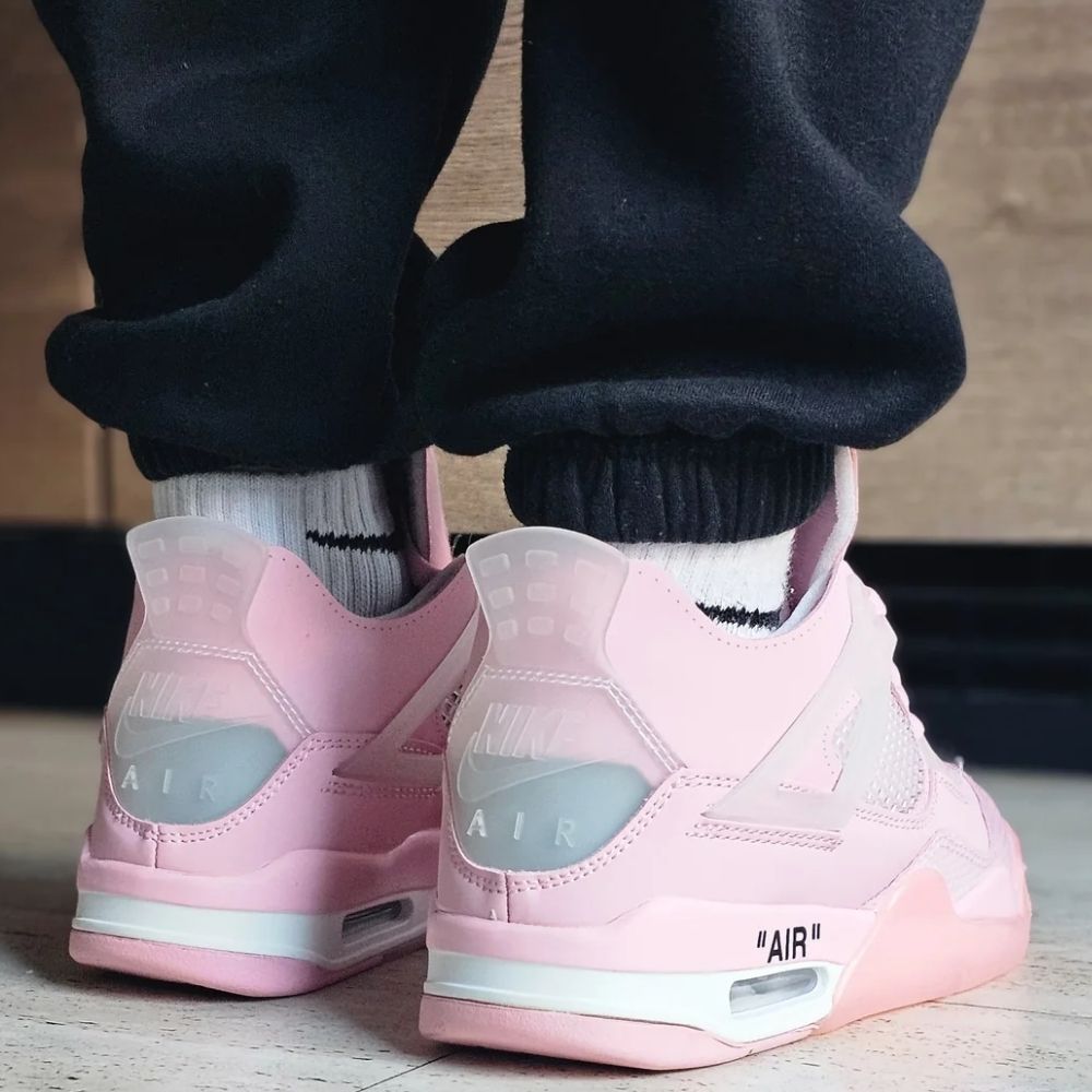 Air Jordan 4 x in Off White Sail Pink - product image from the listing.